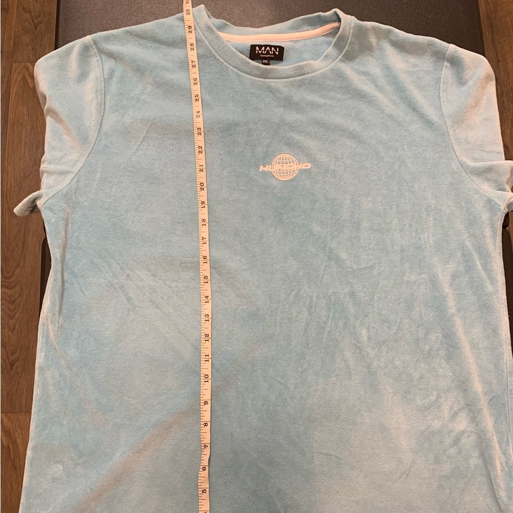boohooMAN x Quavo Collaboration Shirt 2XL (EUR) Baby Blue